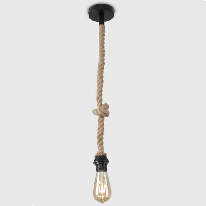 American Style Retro Hemp Rope Pendant Light E27 E26 Vintage Edison Lamp NS-125020