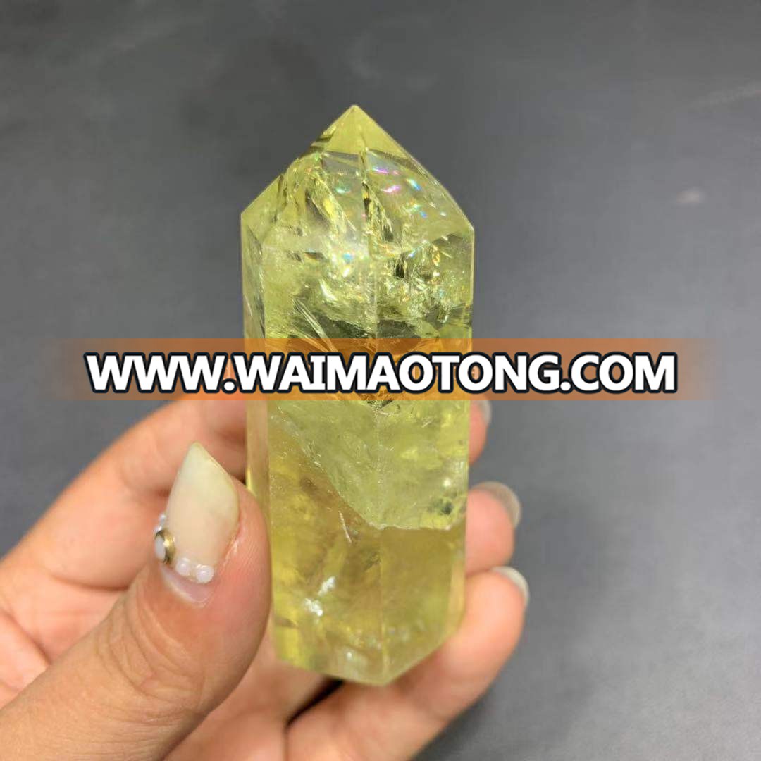 wholesale hot sale natural yellow crystal clear citrine points crystal rough citrine crystal natural gemstone stone