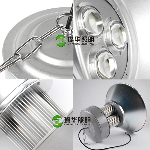 Contemporary hanging 6000k 120V 220V aluminum warehouse led industrial light 80W 100W led high bays