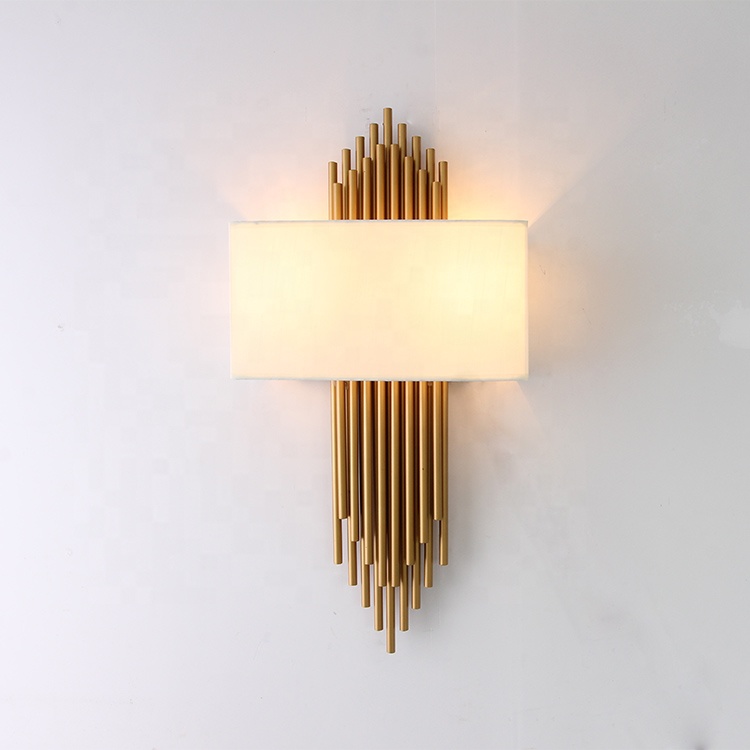 Postmodern new designed classical iron Wall Lamp Hotel Bedside Lamp Gold Luxury wall lamp W6291-1