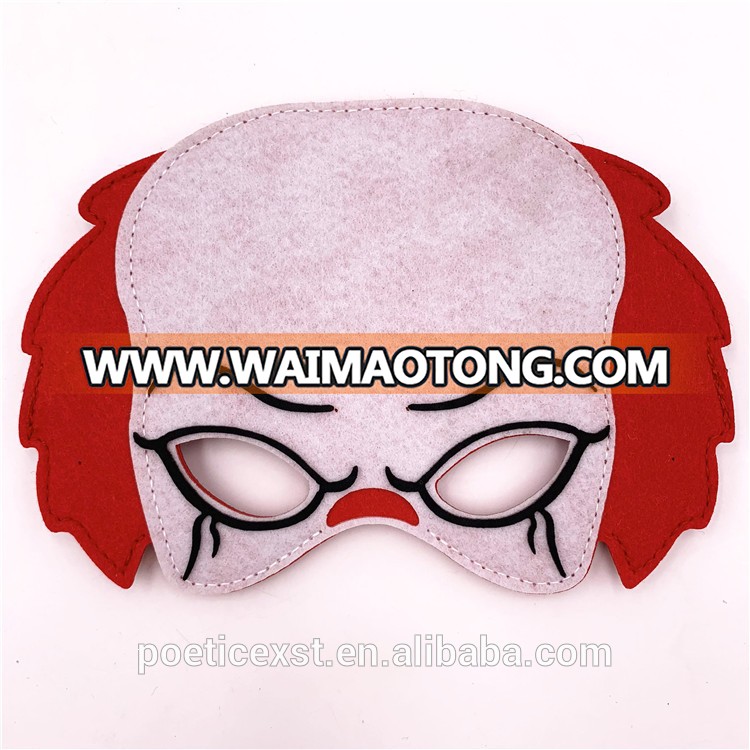 PoeticExst Costume Accessories Felt Party Face Masks Halloween Horror Clown Mask