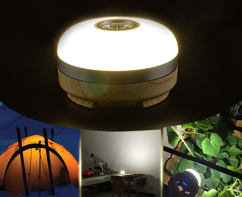 2020 New design Red flash Mini Camping Lantern Wood grain LED camping light