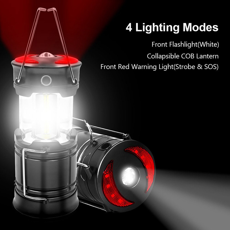 Rechargeable LED Camp Lantern Super Bright 4 Modes Water Resistant Outdoor Light Portable Emergency LED Camping Light