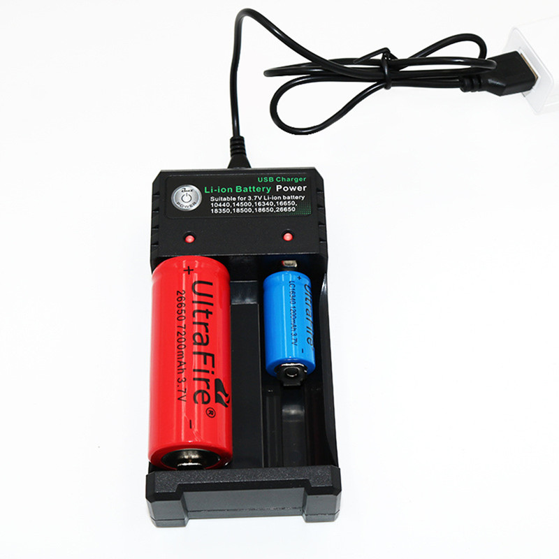 2 Solt battery  charger USB battery charger 3.7V 18650 lithium battery charger