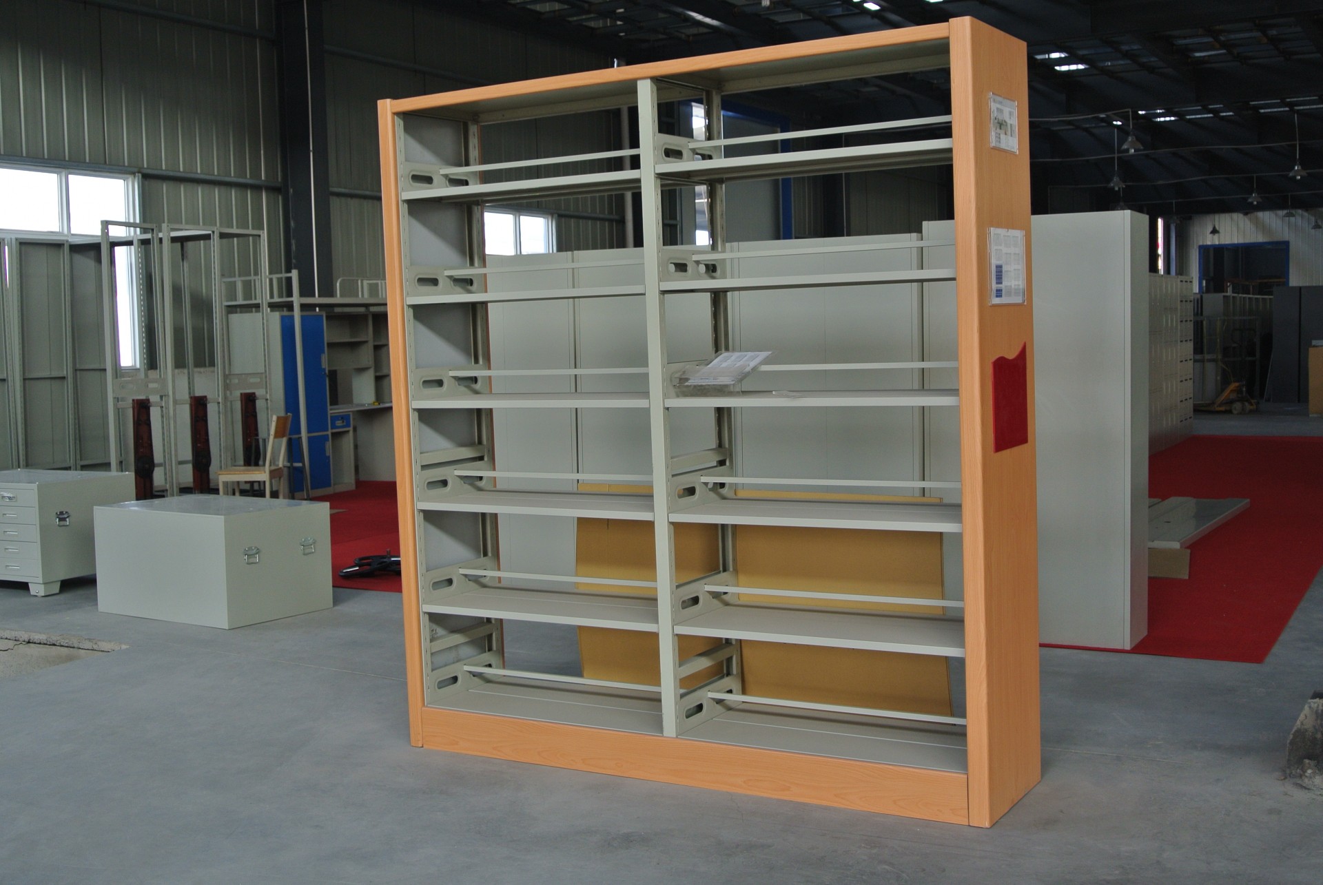 CKD structure 5 shelf library steel bookshelf school metal bookcase