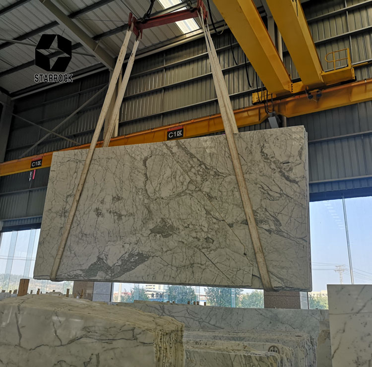 New Quarry Grey Carrara Natural White Marble Slabs For Kitchen Countertop Bathroom Vanity Top