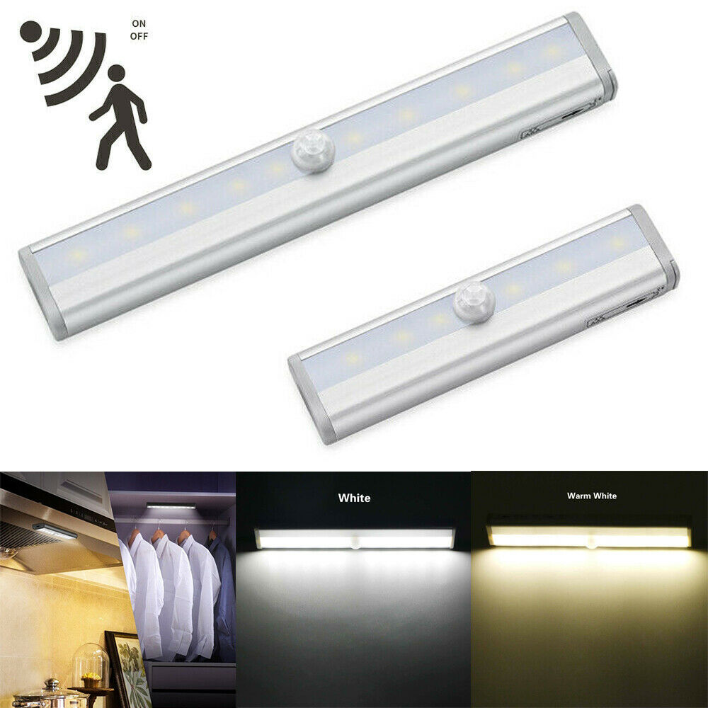 98mm 6LEDs LED Closet Light Motion Sensor Battery Powered Desk Drawer Lamp Under Cabinet Night Light