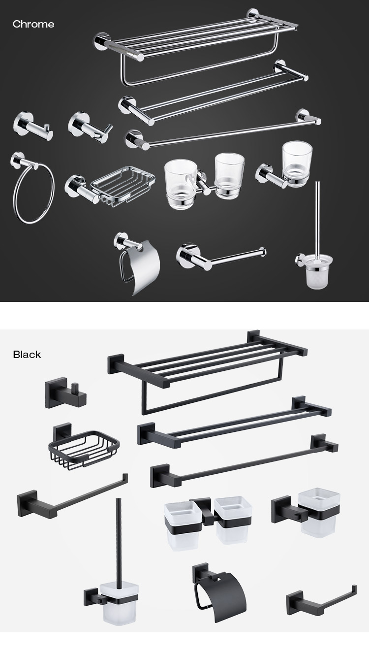 Stainless steel bathroom accessory set JG-SSG-KBN25A