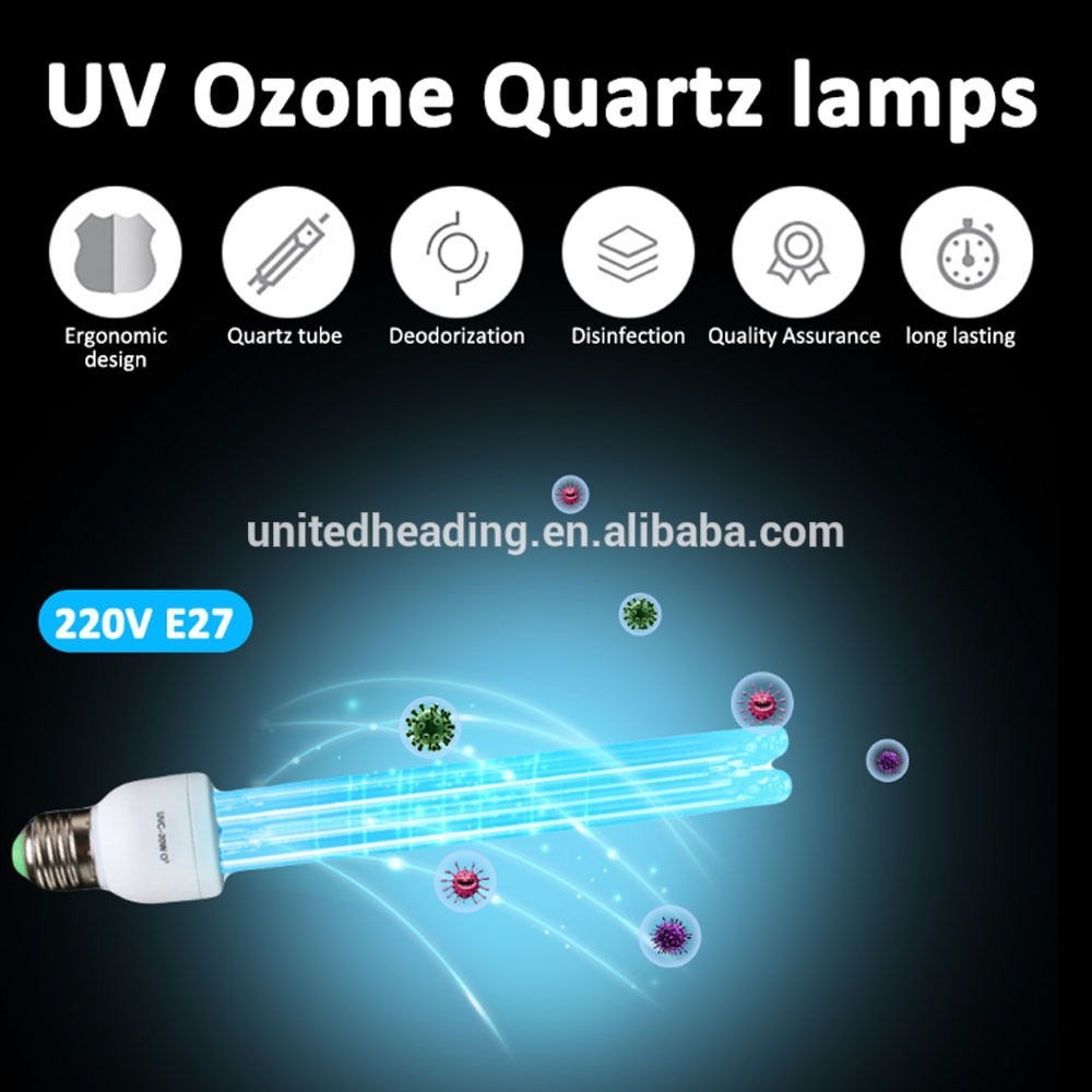 254nm UV germicidal lamp ozone germicidal lamp,ultraviolet germicidal lamp E27