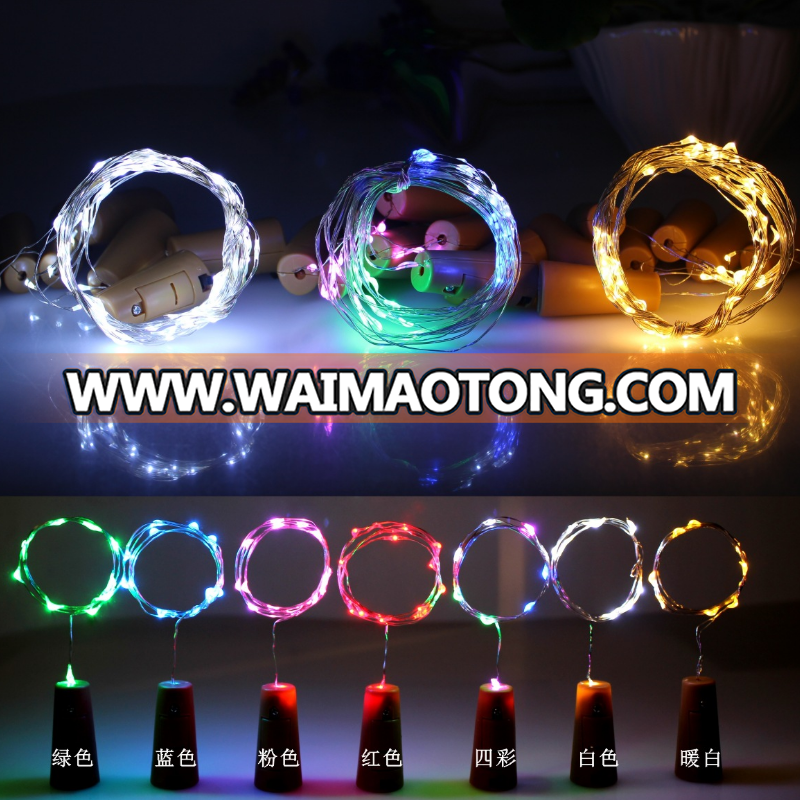 1M 20LED Wine Bottle led Light Cork Shape Battery Copper Wire String Lights Customized Sizes for Bottle DIY Christmas Wedding