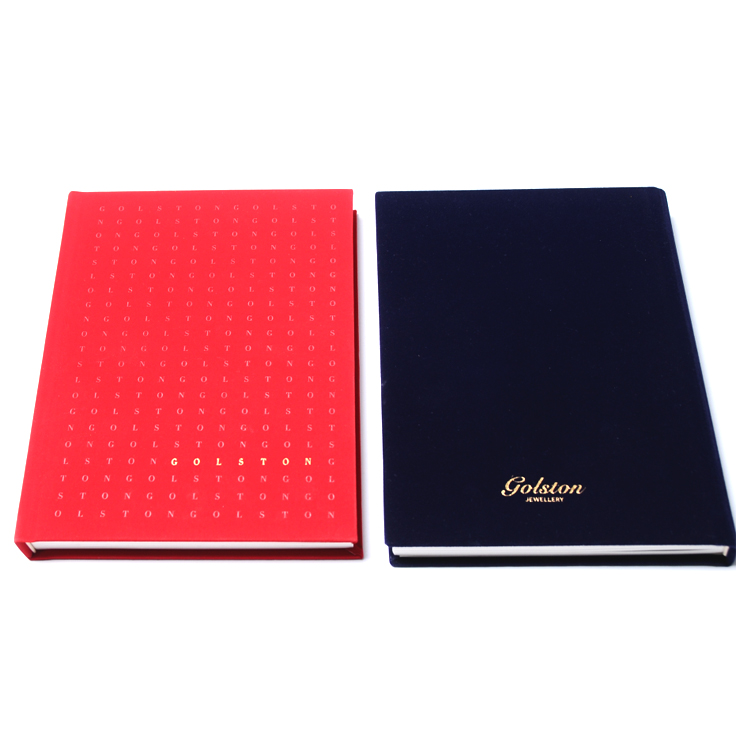 Custom luxurious atrovirens notebook velvet cover gold foil LOGO emboss 2020 new trends agenda journal