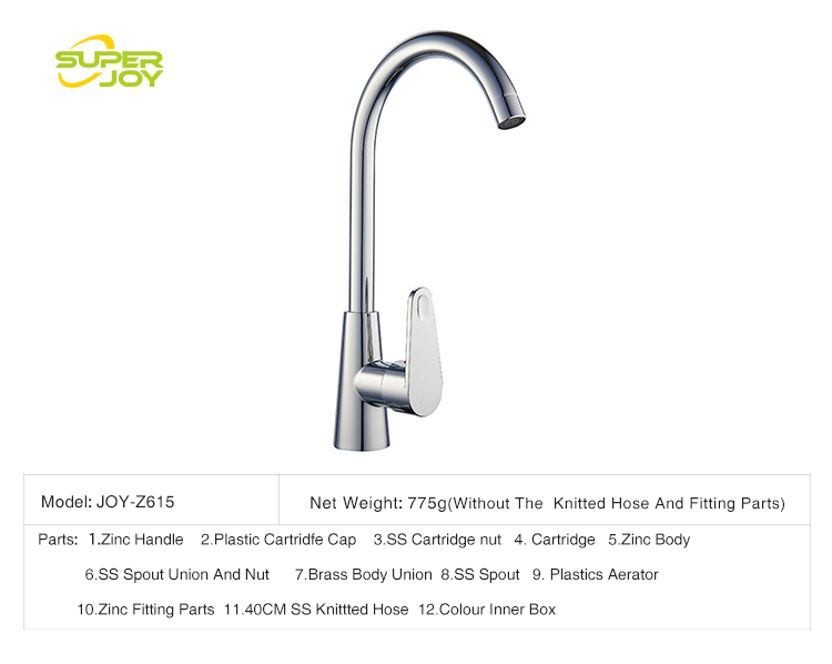 Cheap single lever two way hot and cold water kitchen taps mixer