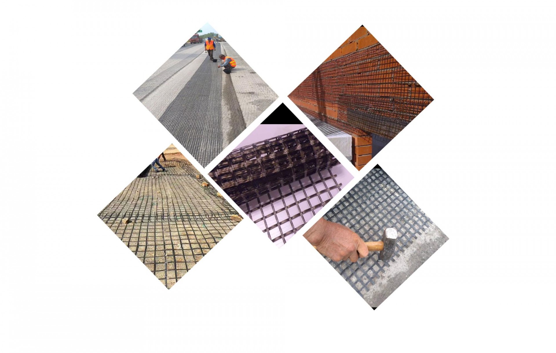 5mm*5mm Basalt Fibre Mesh Geogrid for Concrete Construction