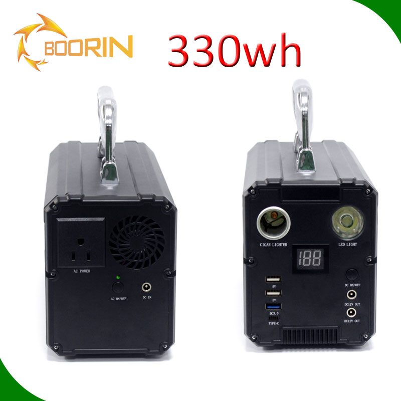 110v USA Plug 300w 82500mAh battery 330wh home appliance outdoor camping AC inverter portable solar power station