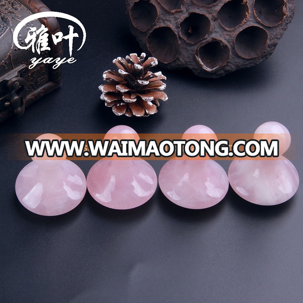 Factory Supply Massage Stone Natural Tumbled Rose Quartz Mushroom Massage Tools