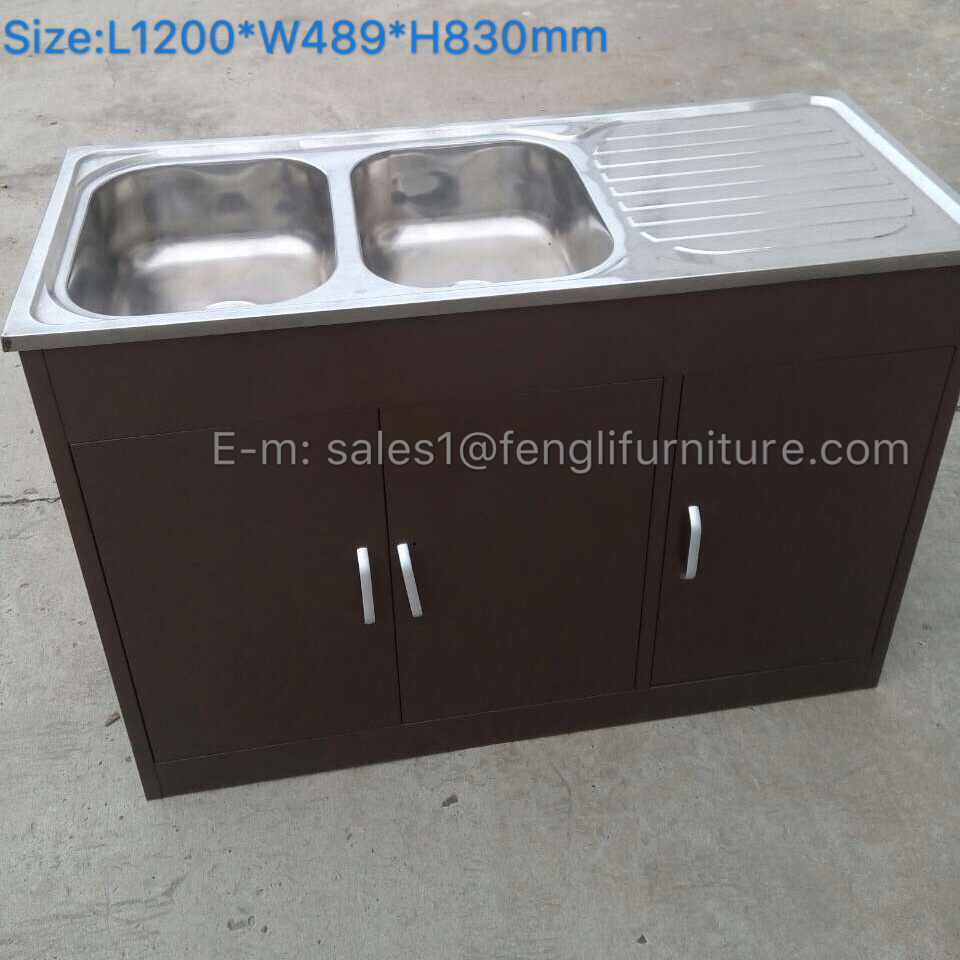 2019 self assemble white metal kitchen sink base cabinets