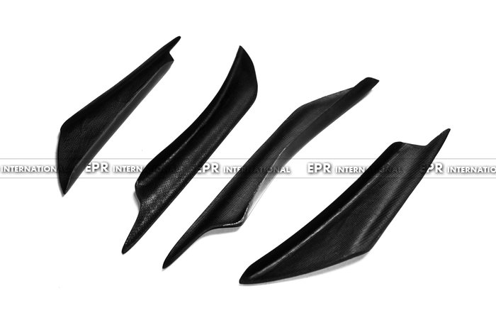 For Veloster Turbo Carbon Fiber Front Bumper Canard (4Pcs)