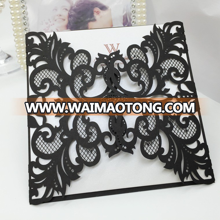 India Eco Friendly Cheap Chinese Wedding Laser Cut Invitation Card Wedding Invitation Card