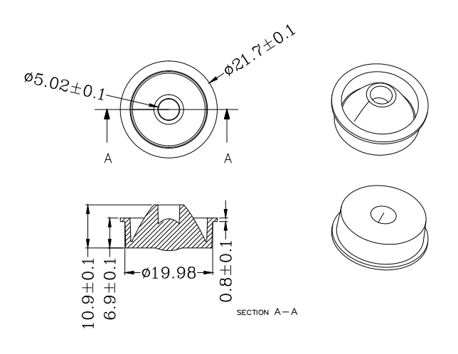 Flashlight  lens DK-22-20-LENS-XHB