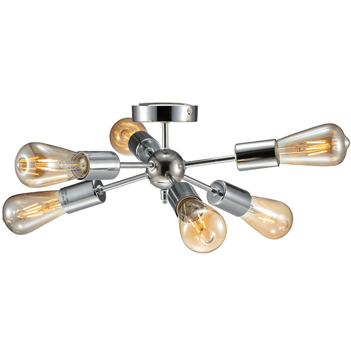 Nordic 6 head decor pendant lamp golden chrome ceiling light NS-125432G