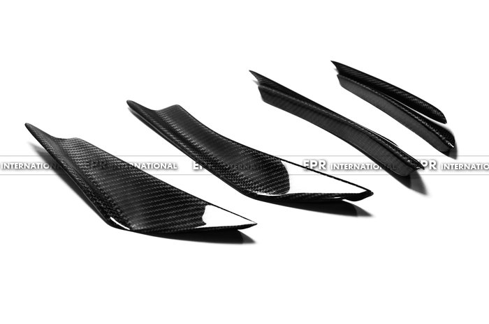 For Veloster Turbo Carbon Fiber Front Bumper Canard (4Pcs)