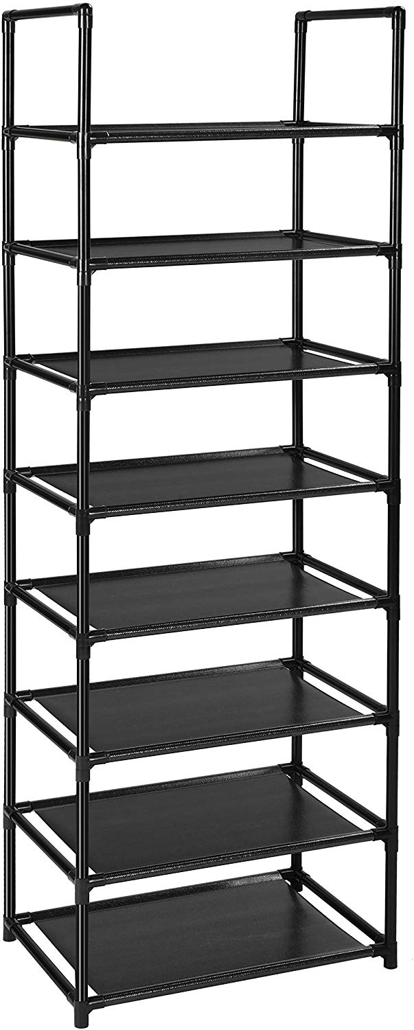 Hanssz  8 Tiers Shoe Rack 16-20 Pairs Sturdy Shoe Shelf