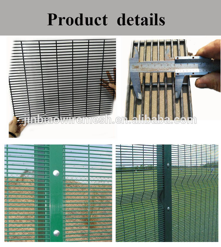 factory direct wholesale high security anti-climb 358 wire mesh fence with scientific production procedure