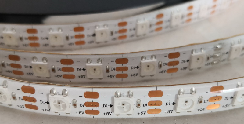 led strip light, 60LEDs/m with 60pcs IC built-in the 5050 ws2812 led strip