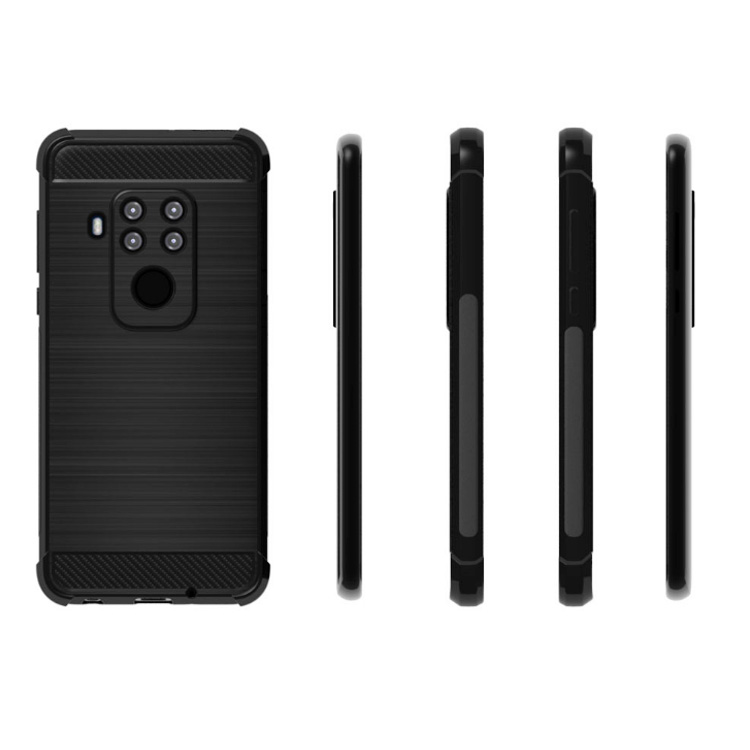 Carbon Fiber Shockproof TPU Case for Moto one zoom / One Pro Soft Back cover