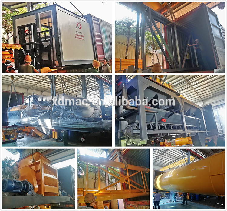 HZS50 Stationary Concrete Mixing Plant in Africa