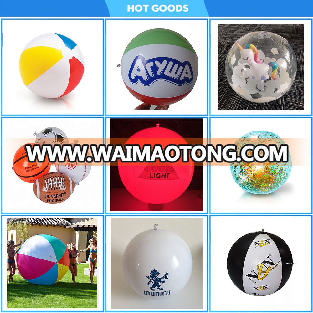 30cm 60cm Wholesale kids toys plastic inflatable beach ball custom deflate beach ball for promotion