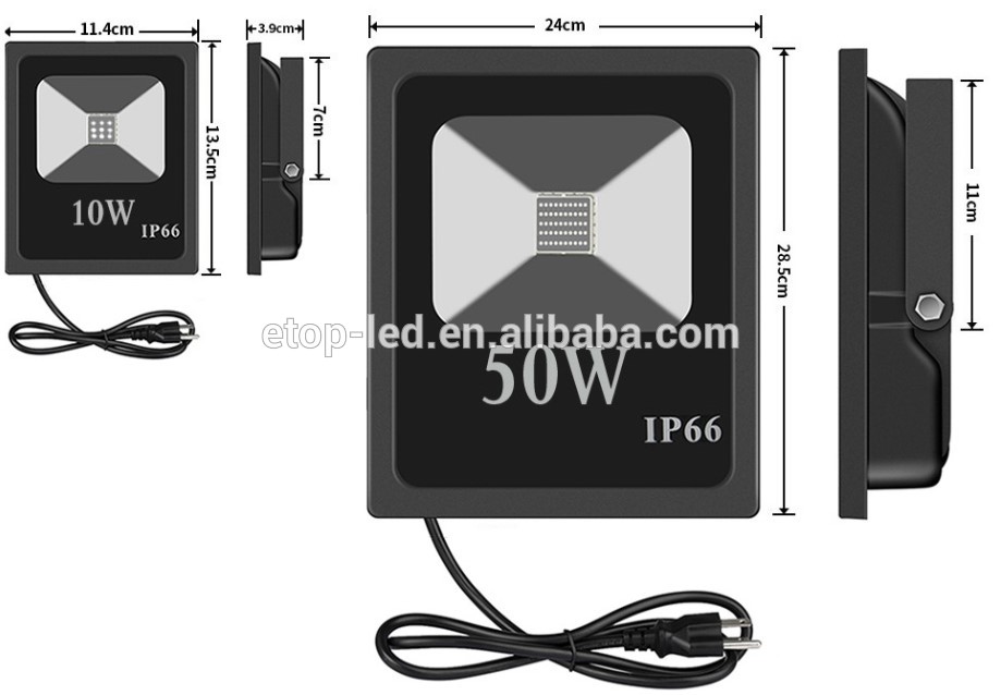 Outdoor 30W 50W High Power UV LED Blacklight Flood Light 85V-265V AC IP66 Waterproof for shows and parties