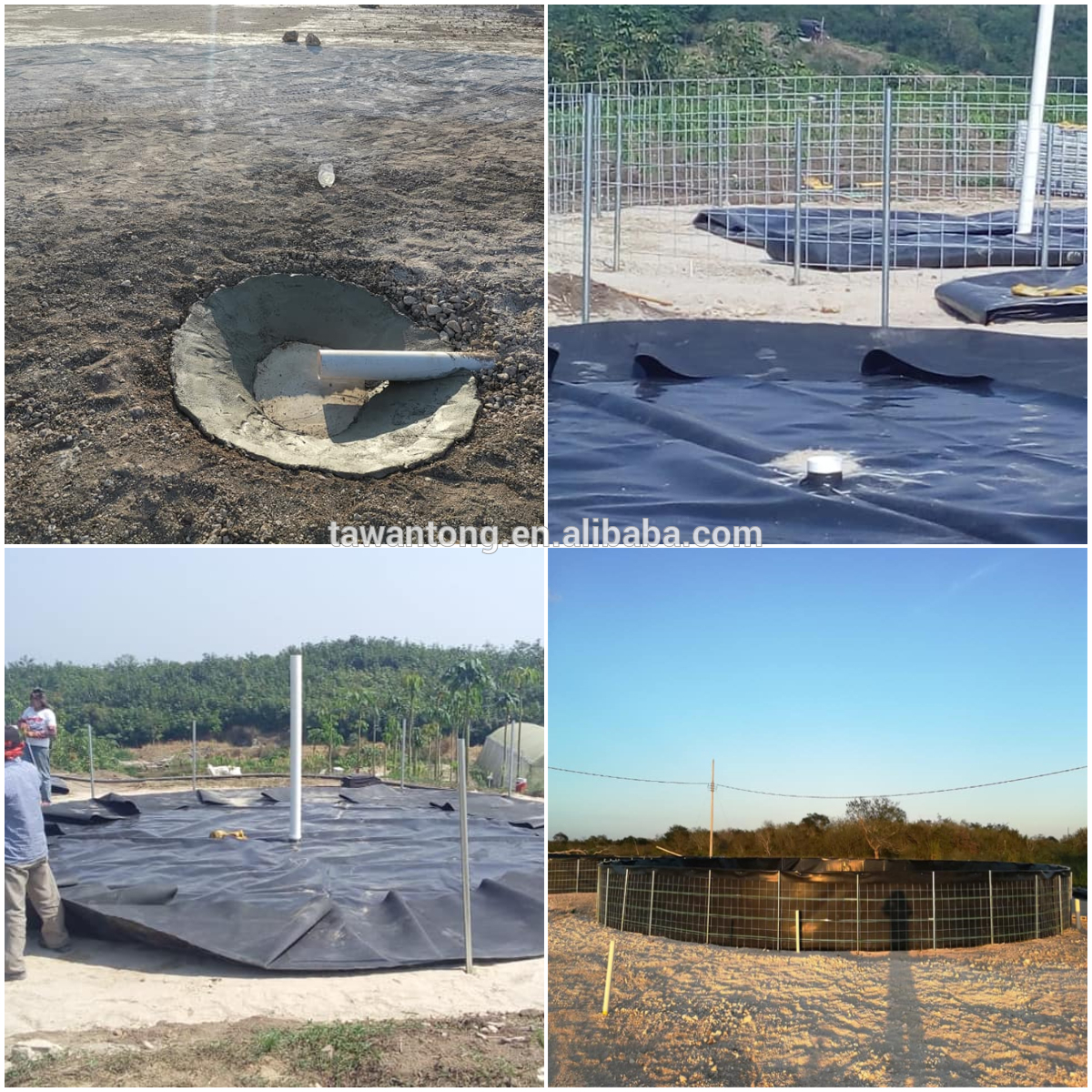 Shrimp Farm  Geomembrane Hdpe  Plastic Fish Farm Tank  Biofloc Fish Tank