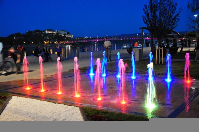 2019 newly customized outdoor dry floor dancing fountain project