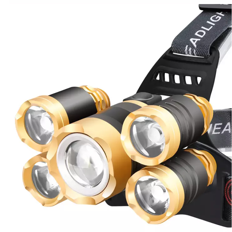 High Power LED Aluminum Zoom Headlamp Adjustable Headlight Head Flashlight Head Lamp