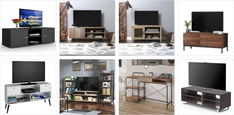 MDF wooden tv stand cabinet with solid wood leg