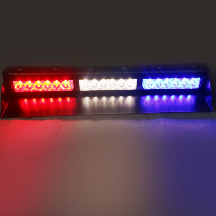 amber, blue and white colors windshield warning lightbar