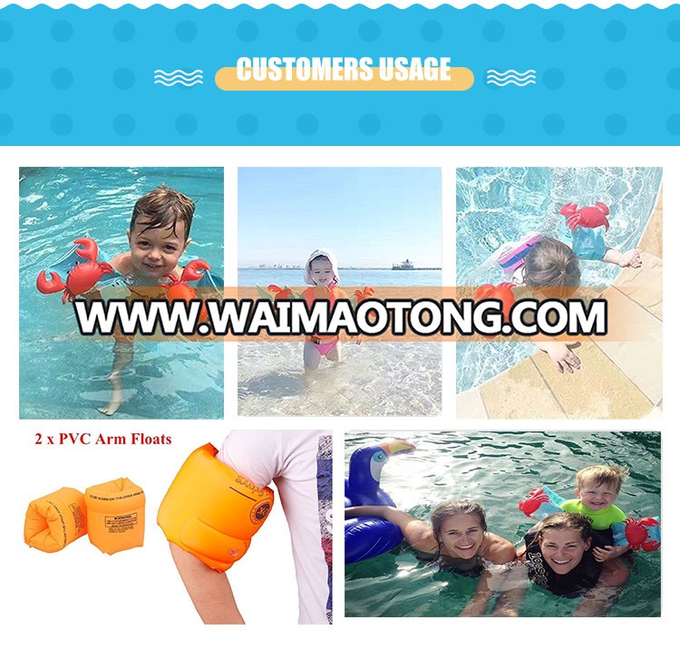 Fast delivery time PVC cartoon inflatable swimming arm bands for kids