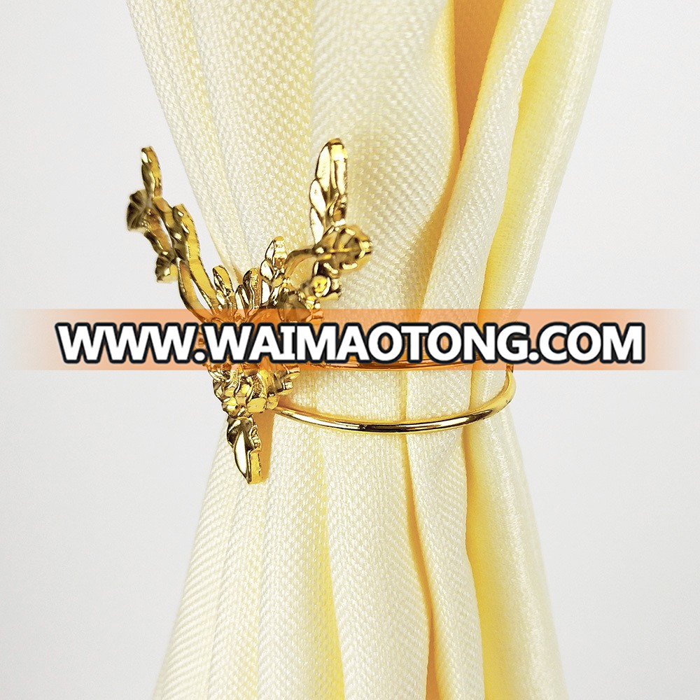 gold plated flower curtain buckles curtain clips