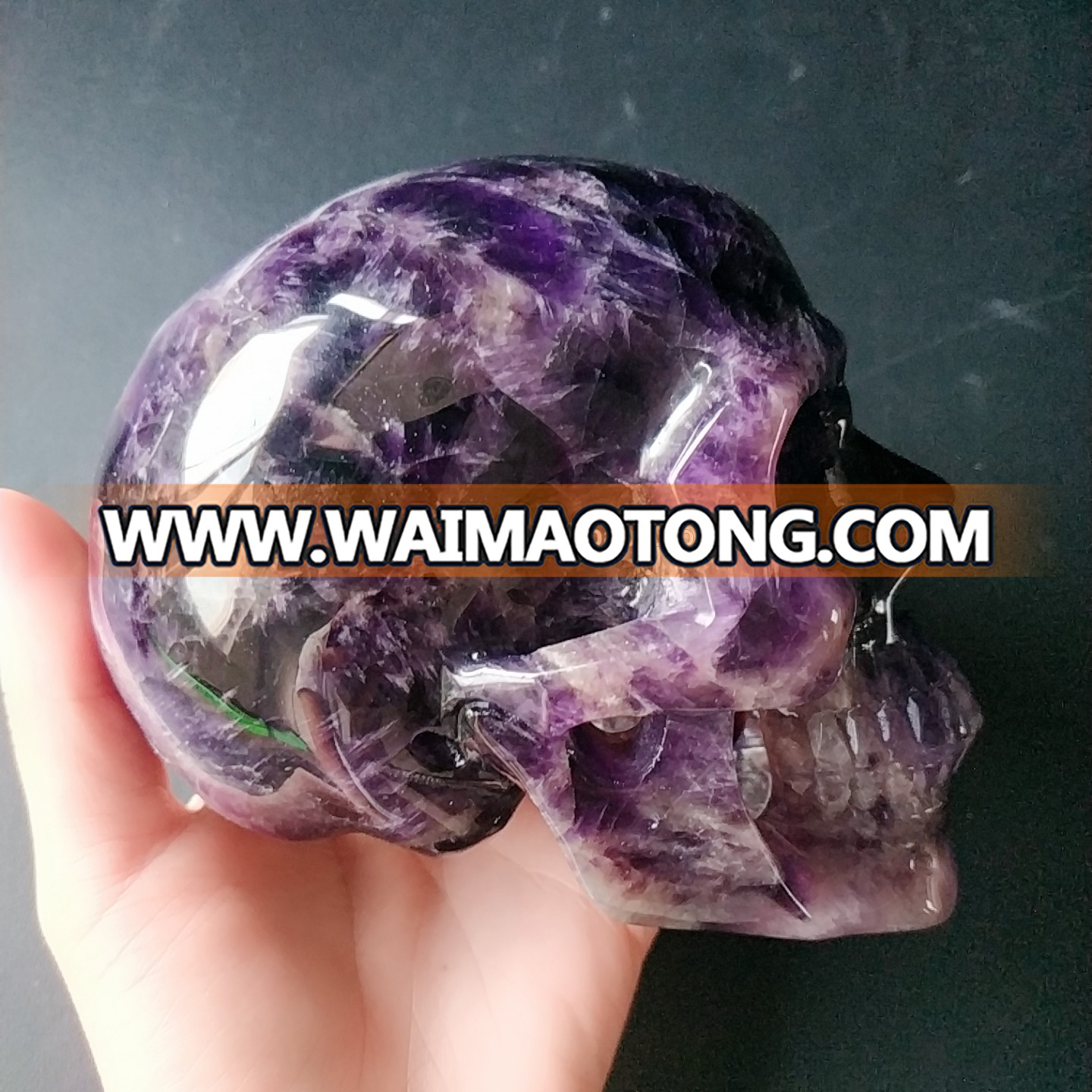 Wholesale Natural Quartz Crystal Skulls Dream Amethyst Skulls Hollow Top Quality Crystal Carvings Home Decoration