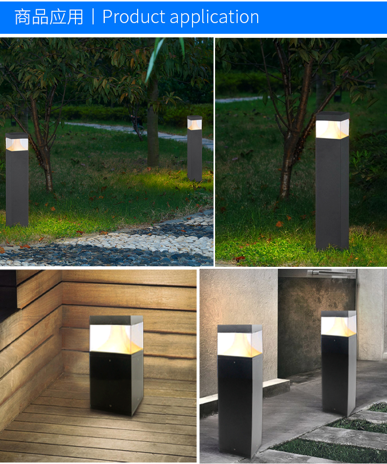 Modern simple waterproof outdoor lawn lamp column head wall headlight garden landscape lamp outdoor engineering wall lamp