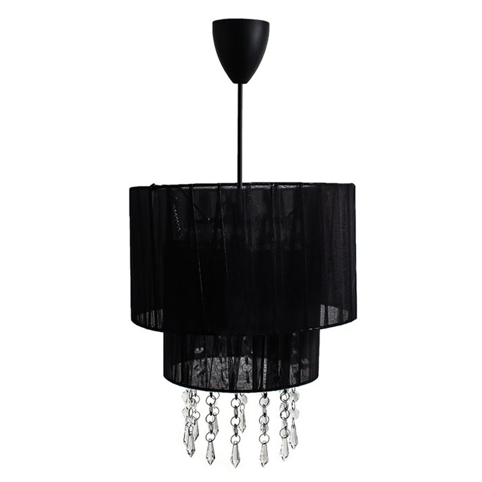 Double layer modern silk lampshade fabric lamp ceiling shade pendant light NS-120091-3D