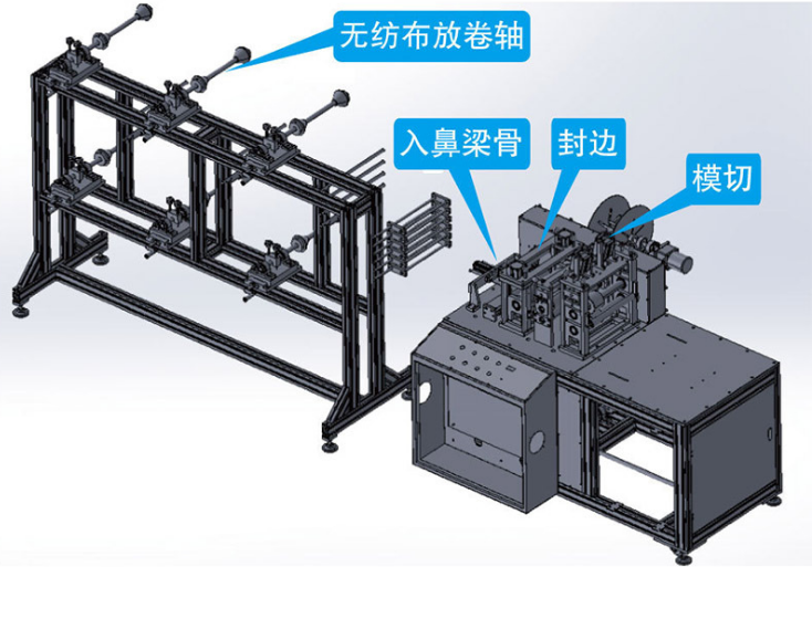 Low Price Stable Performance Kn95 Built-in bridge semi-automatic Mask Machine