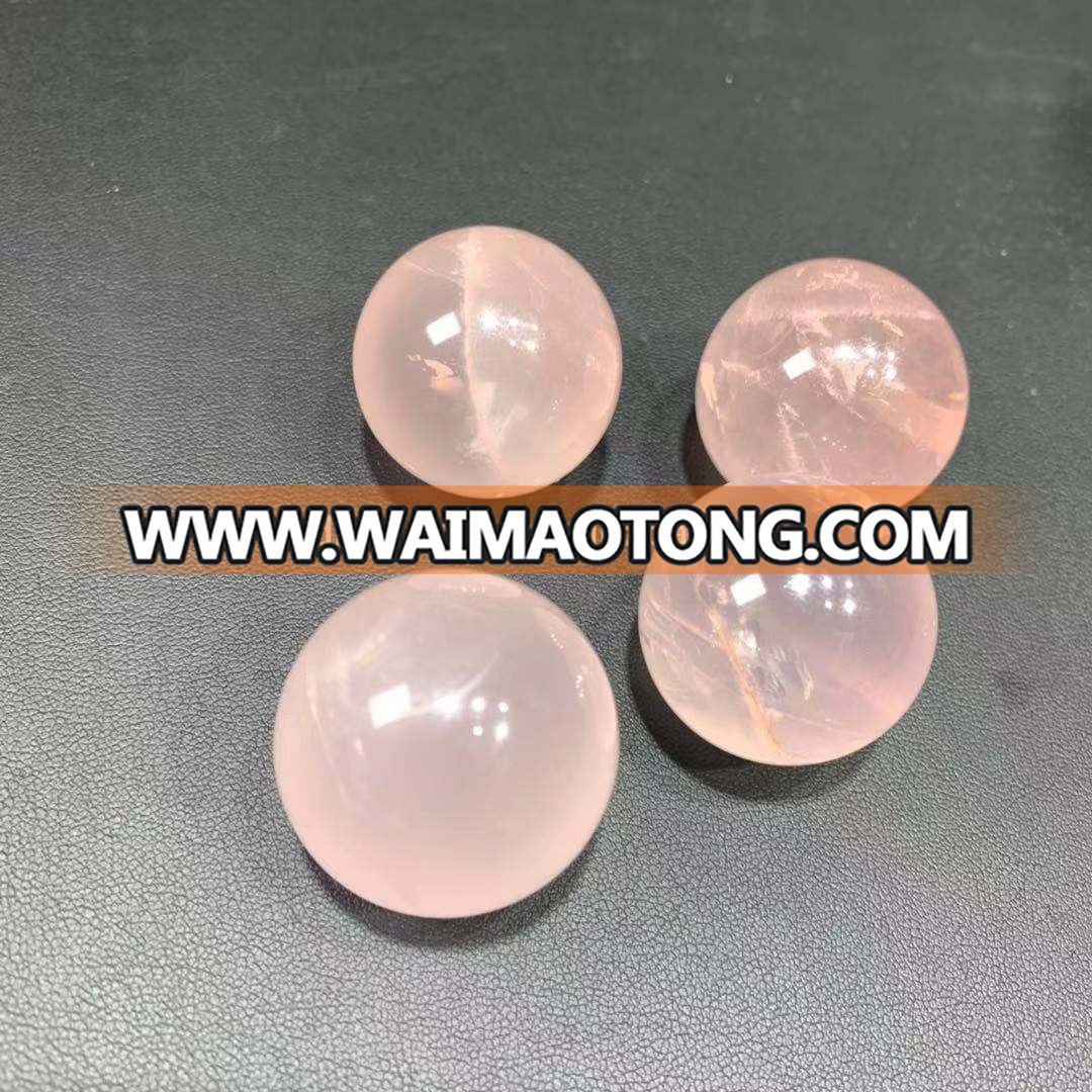 wholesale beautiful natural rose quartz crystal egg sphere massage pink crystal ball for decoration