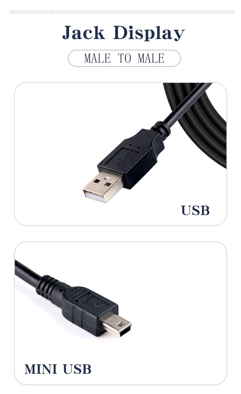 80cm 100cm 1.5M USB 2.0 Type A Male to 5P Mini USB data charger cable for Mp3 Mp4 Camera GPS 5pin T-Port V3 Cable