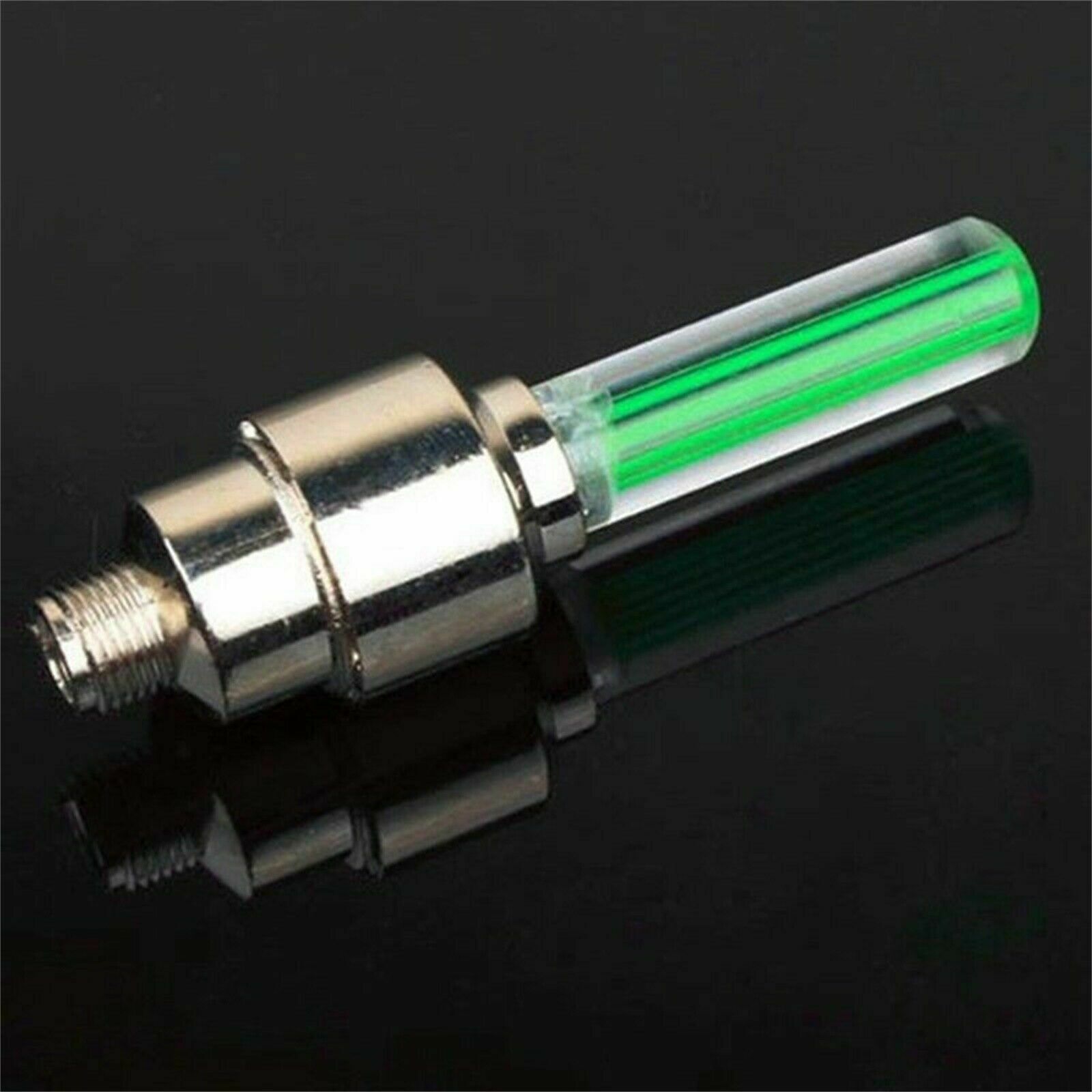 2Pcs Waterproof Flashing LED Tyre Wheel Valve Cap Lights For Car Bicycle Motorcycle