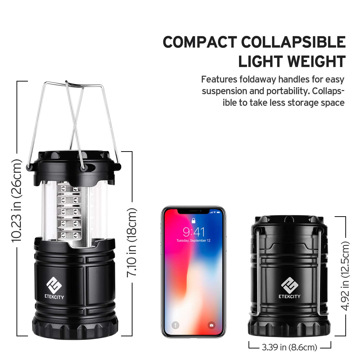 6leds collapsible camping tent light compact multi-function foldable solar lantern camp lights