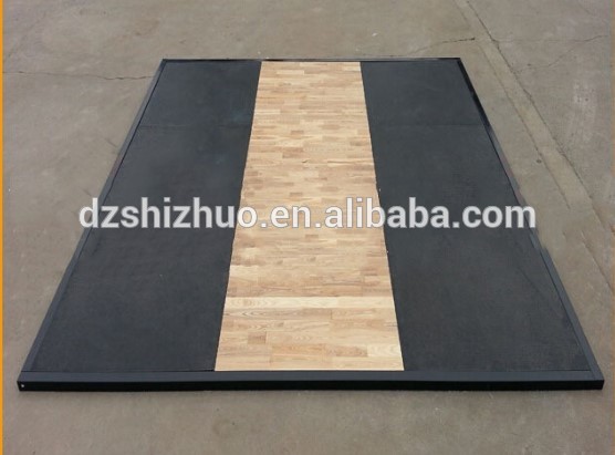 Weight Lifting Platform Rubber Floor Powerlifting Squat Rack Wood with Rubber Platform BW8004