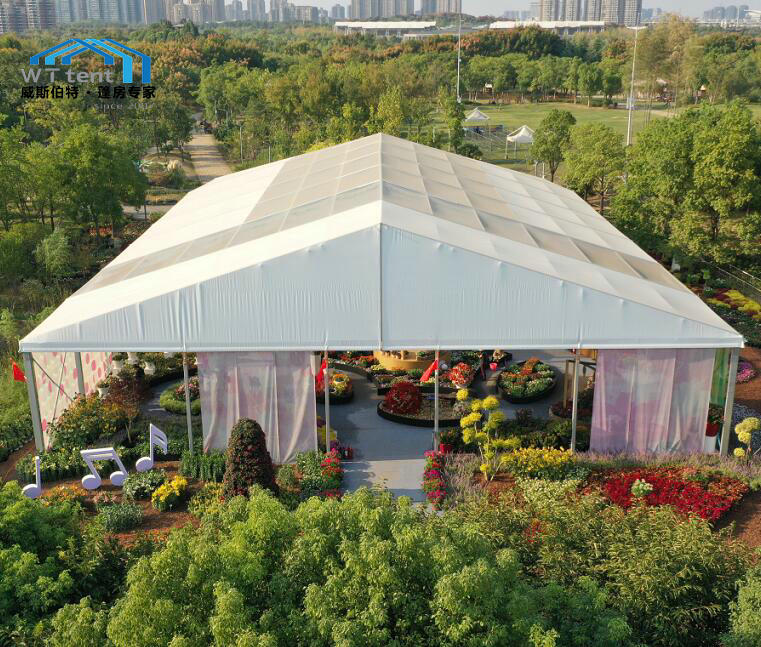 Big flower show tent aluminum frame marquee fireproof exhibition tent