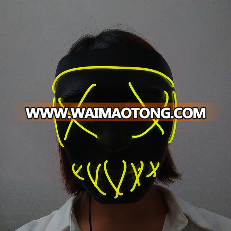 Hot selling Halloween party EL wire LED mask